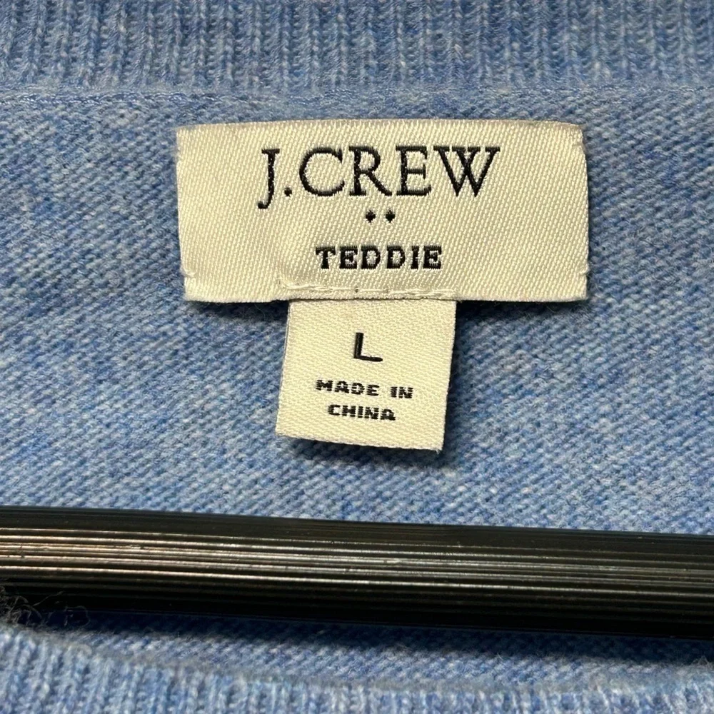 J. Crew bundle merino wool Teddie Pink and Blue Sweater Set